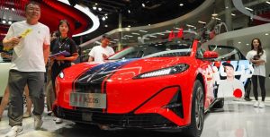 Авангардна техника на показ на Auto Show Changchun в Североизточен Китай